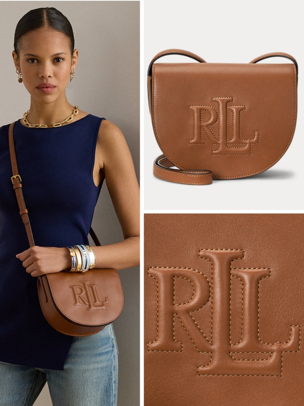Ralph Lauren Leather Medium Witley Crossbody